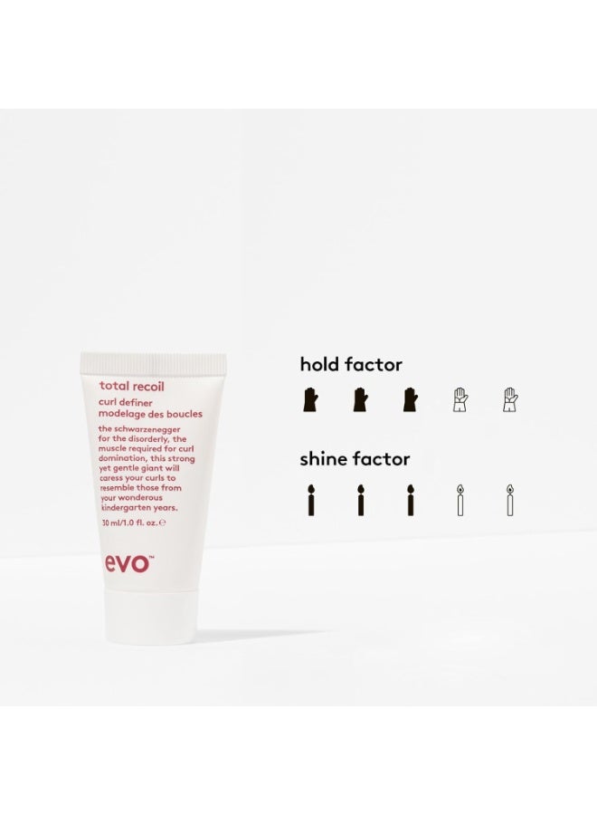 EVO Total Recoil Curl Definer - Strong Hold Defining Moisturizing Cream - Enhances Natural Curl Pattern & Reduces Frizz - Humidity Control - Travel Size, 30ml / 1.01fl.oz - Image 3
